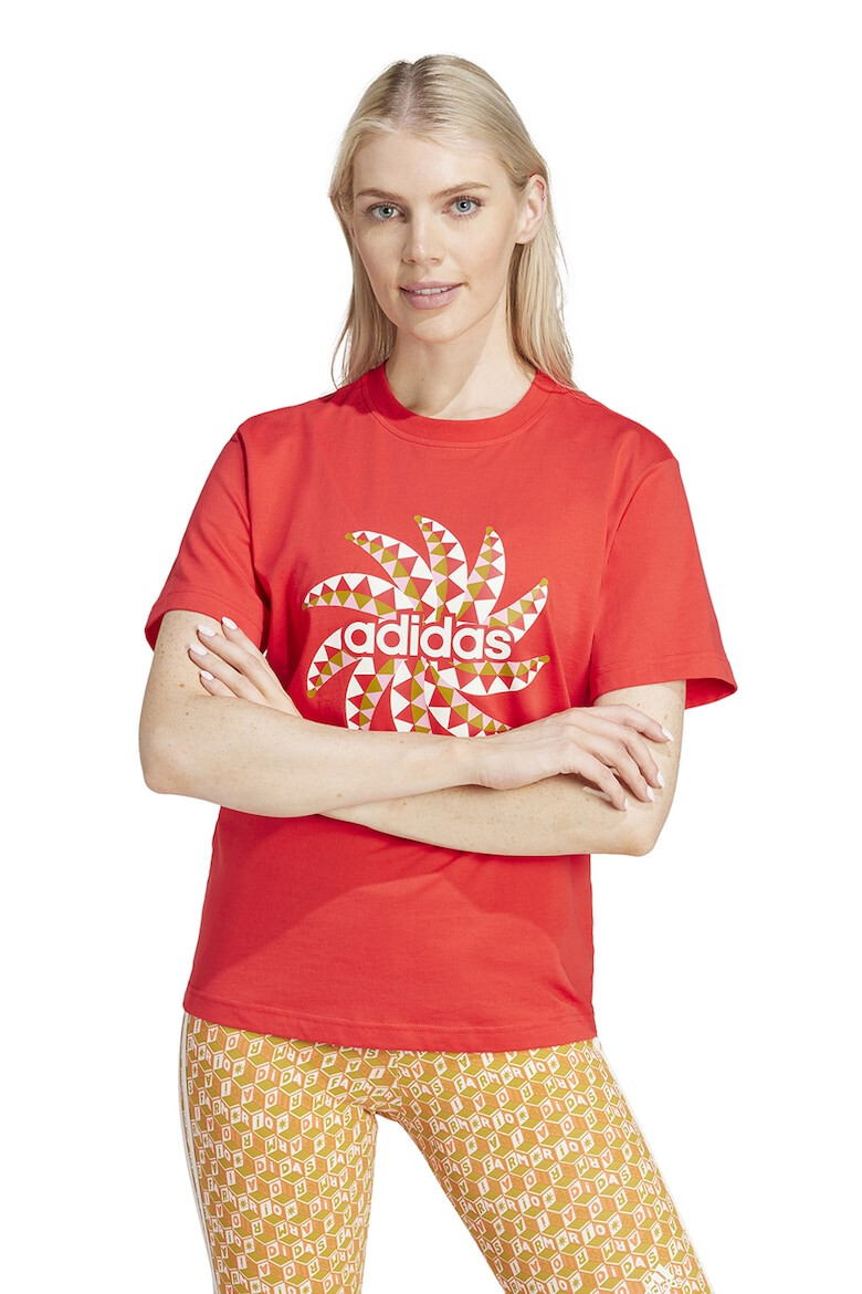 adidas Sportswear Tricou de bumbac cu decolteu la baza gatului - Pled.ro