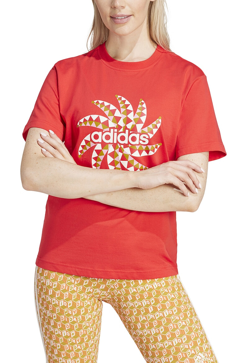 adidas Sportswear Tricou de bumbac cu decolteu la baza gatului - Pled.ro