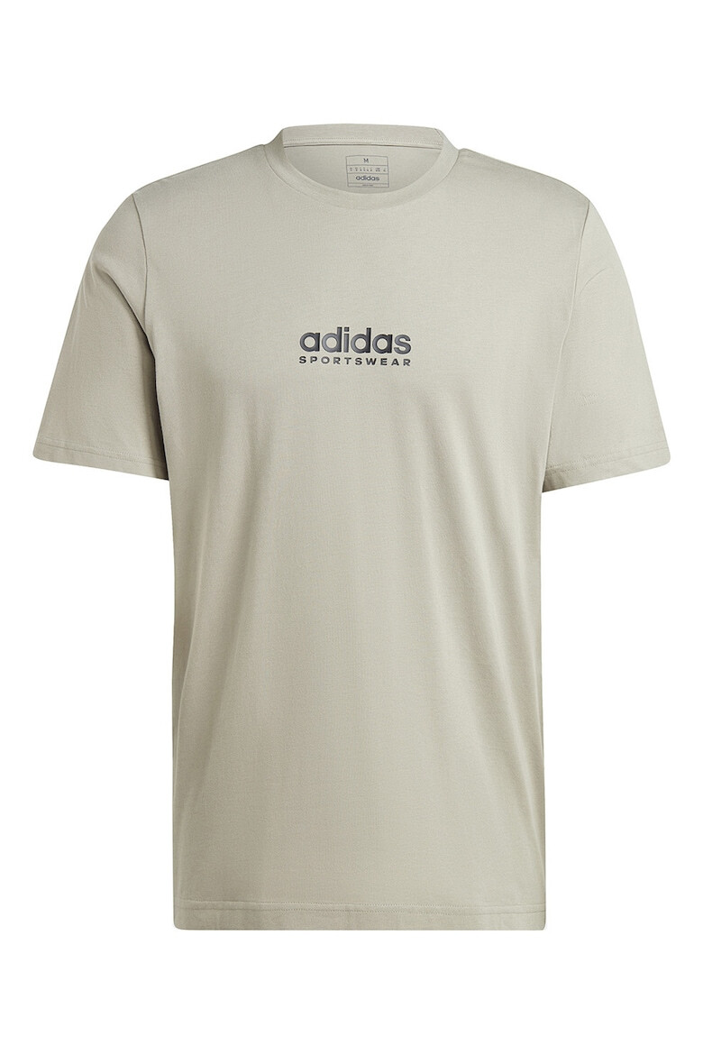 adidas Sportswear Tricou din bumbac cu decolteu la baza gatului logo si imprimeu pe partea din spate - Pled.ro