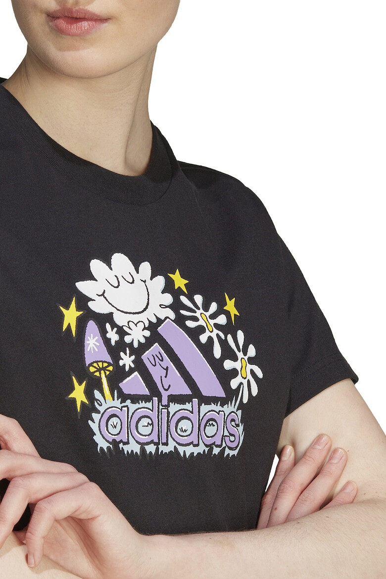 adidas Sportswear Tricou din bumbac cu imprimeu logo si grafic - Pled.ro