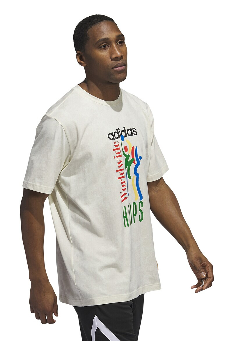 adidas Sportswear Tricou lejer cu imprimeu pentru baschet Worldwide - Pled.ro