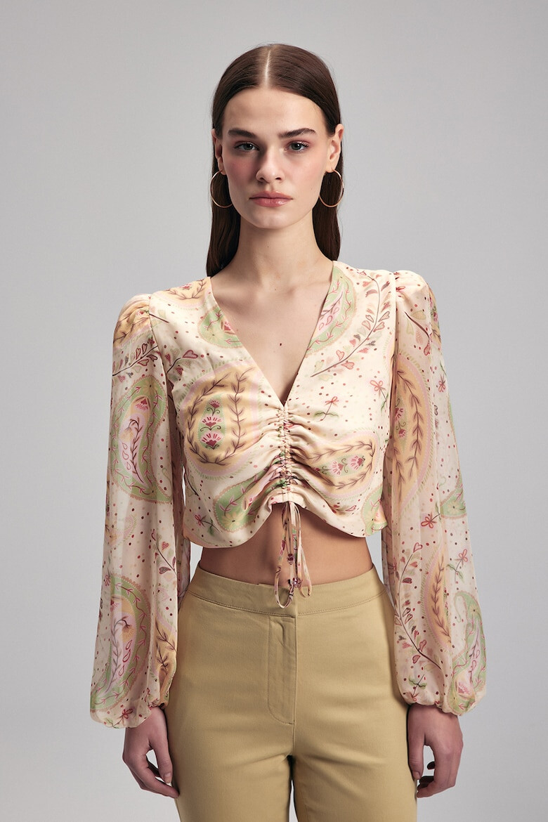 adL Bluza crop cu imprimeu paisley - Pled.ro