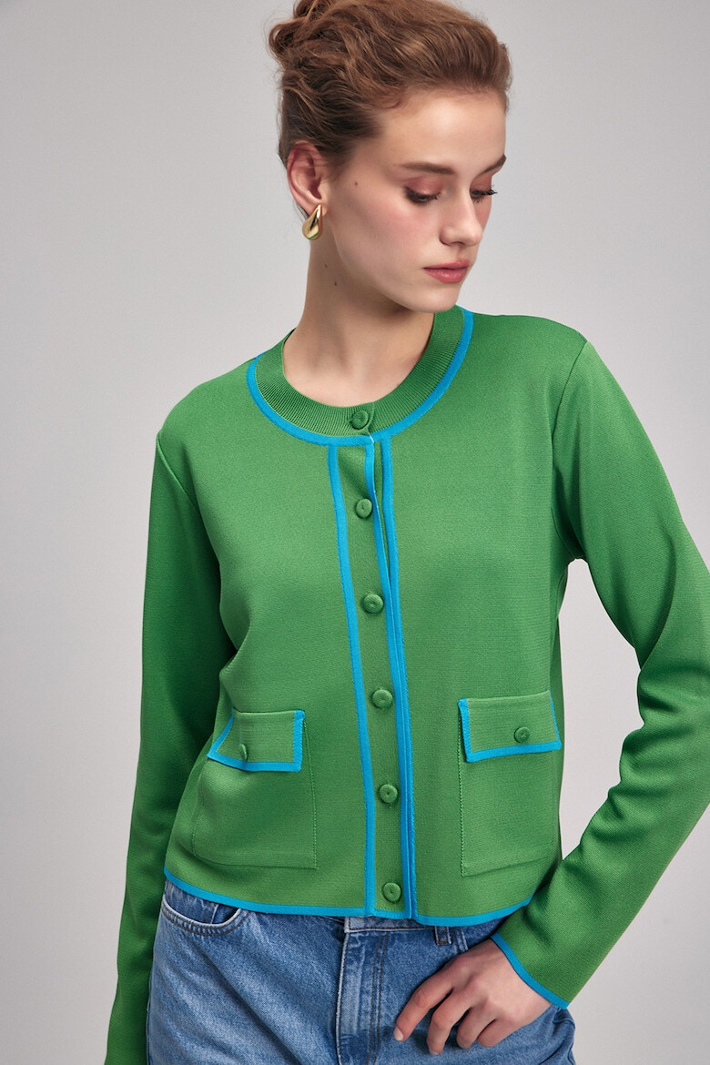 adL Cardigan cu buzunare aplicate - Pled.ro