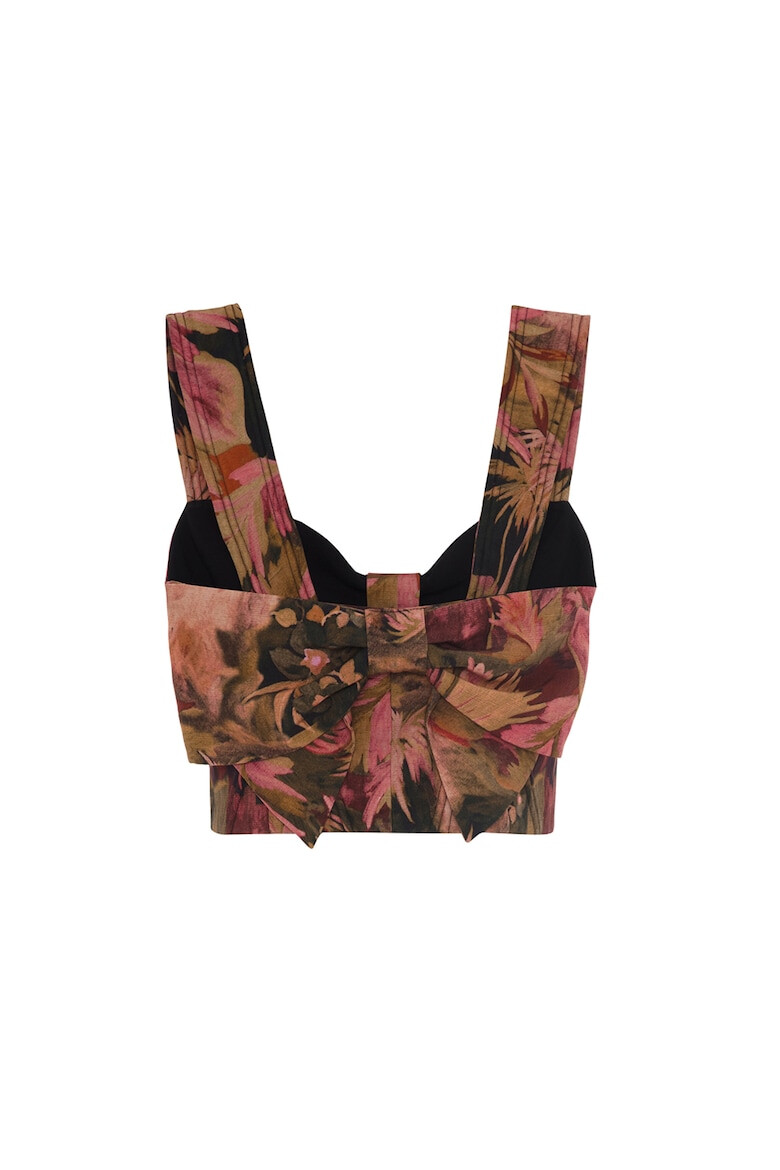 adL Corset crop cu imprimeu floral - Pled.ro