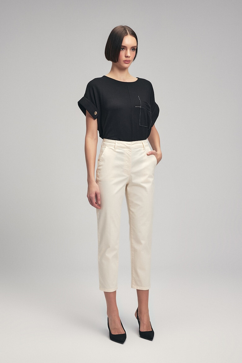 adL Pantaloni crop cu talie inalta - Pled.ro