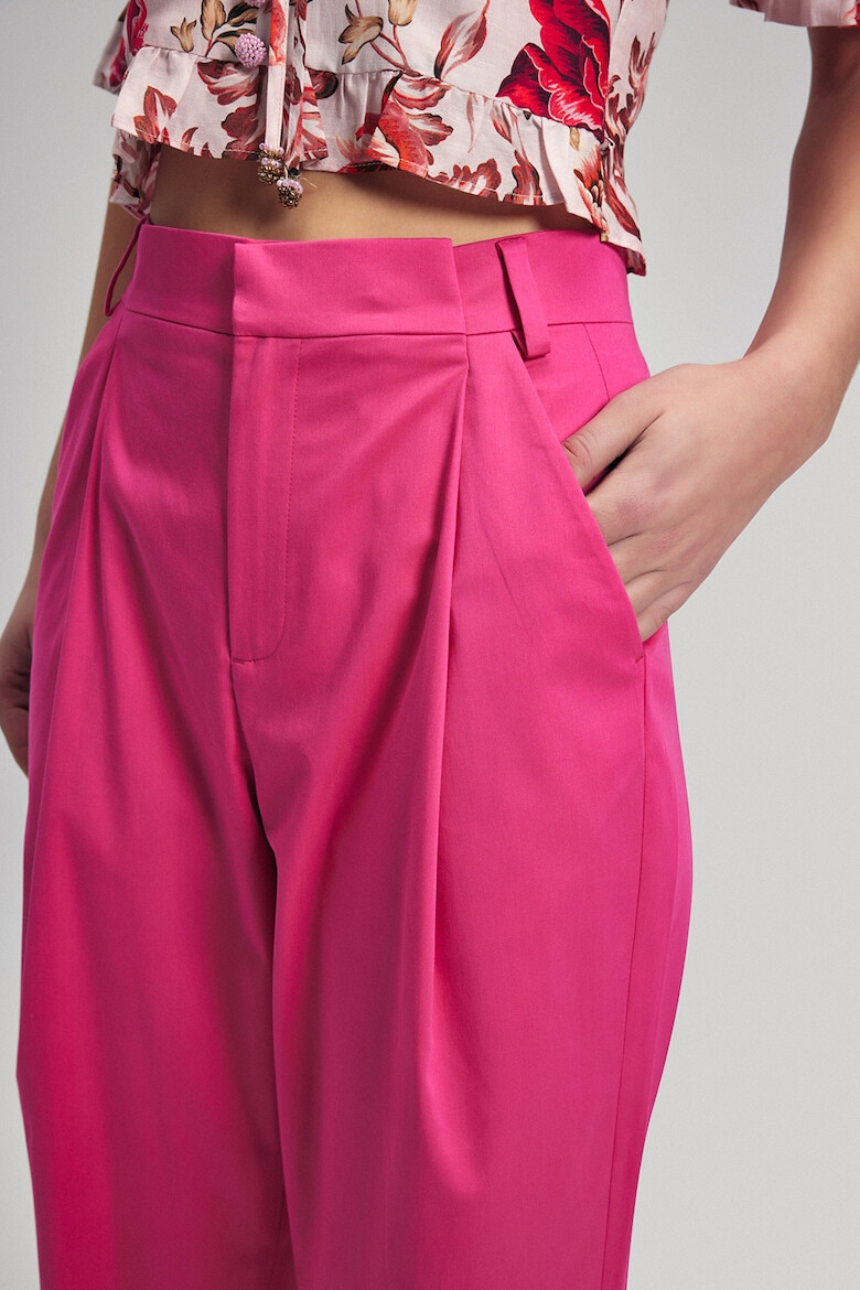 adL Pantaloni crop eleganti cu croiala conica - Pled.ro