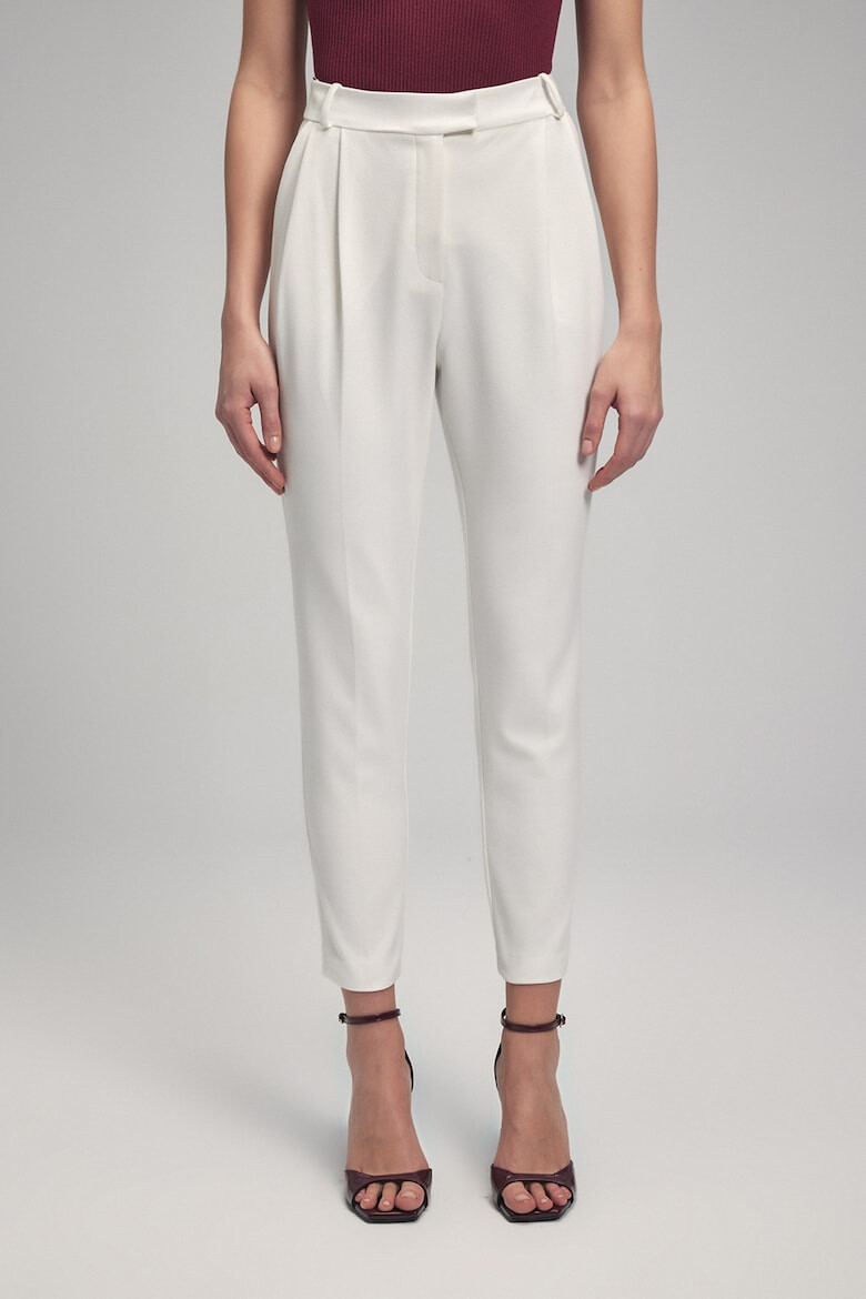 adL Pantaloni crop eleganti cu croiala conica - Pled.ro