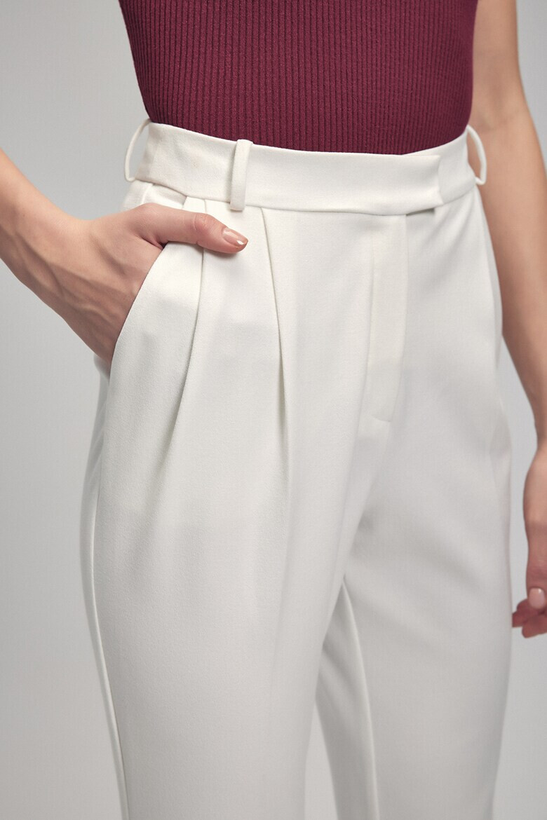 adL Pantaloni crop eleganti cu croiala conica - Pled.ro