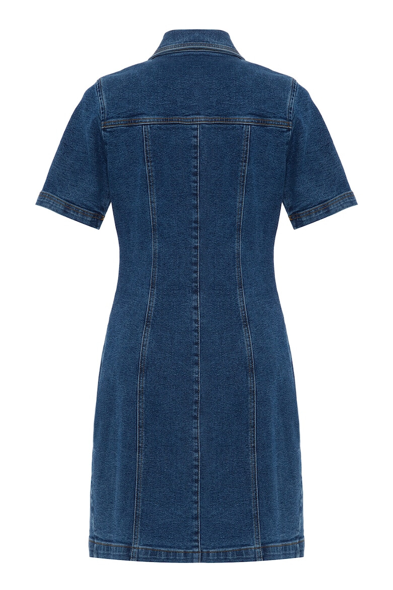 adL Rochie-camasa din denim cu croiala dreapta - Pled.ro