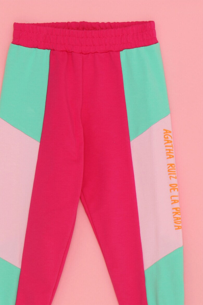 Agatha Ruiz de la Prada Pantaloni sport cu model colorblock - Pled.ro