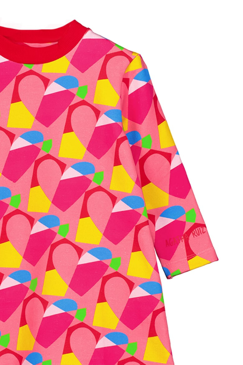 Agatha Ruiz de la Prada Rochie cu croiala in A si imprimeu grafic - Pled.ro