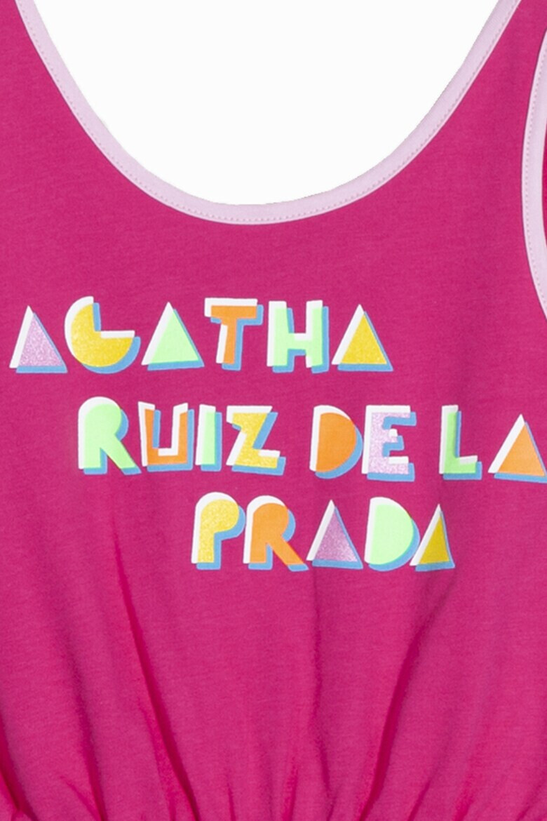 Agatha Ruiz de la Prada Salopeta scurta cu imprimeu logo - Pled.ro