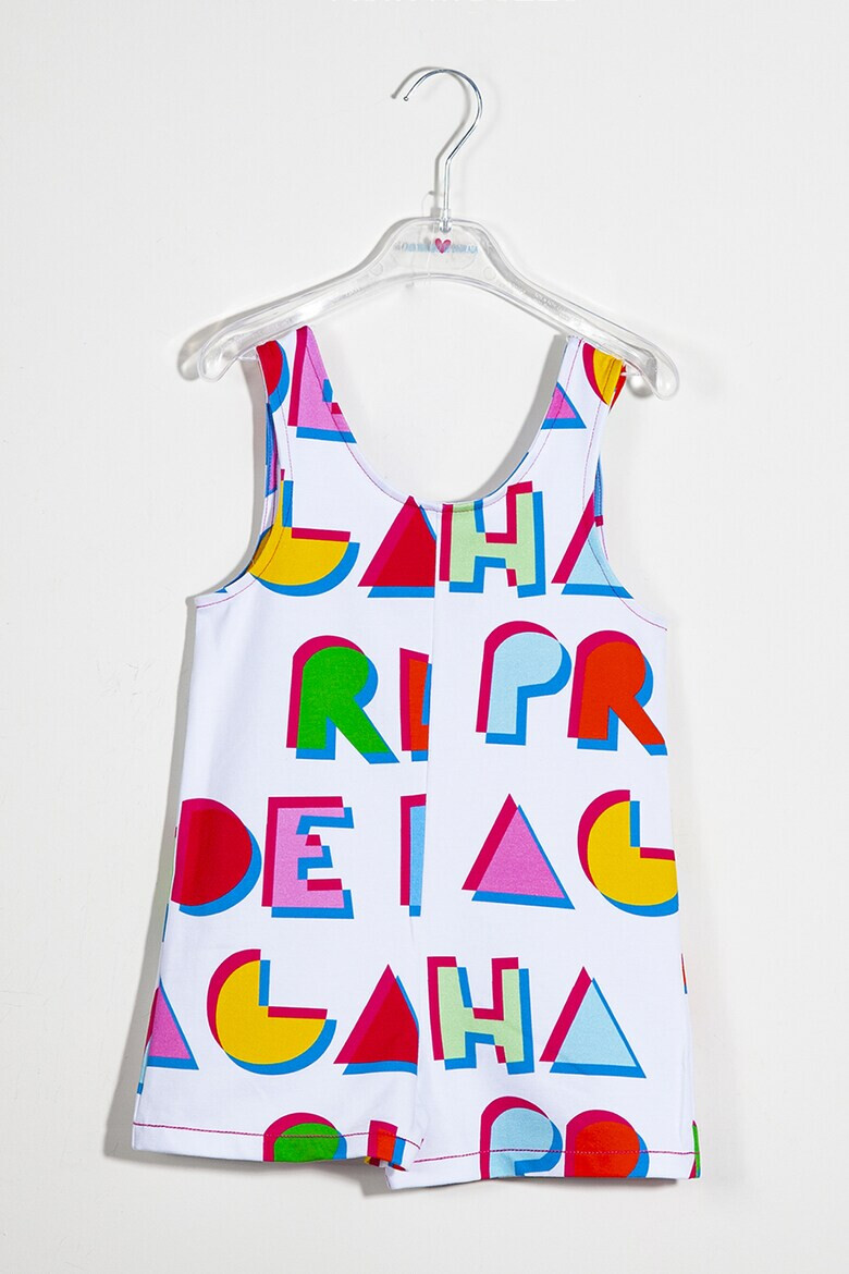 Agatha Ruiz de la Prada Salopeta scurta cu model grafic si logo - Pled.ro