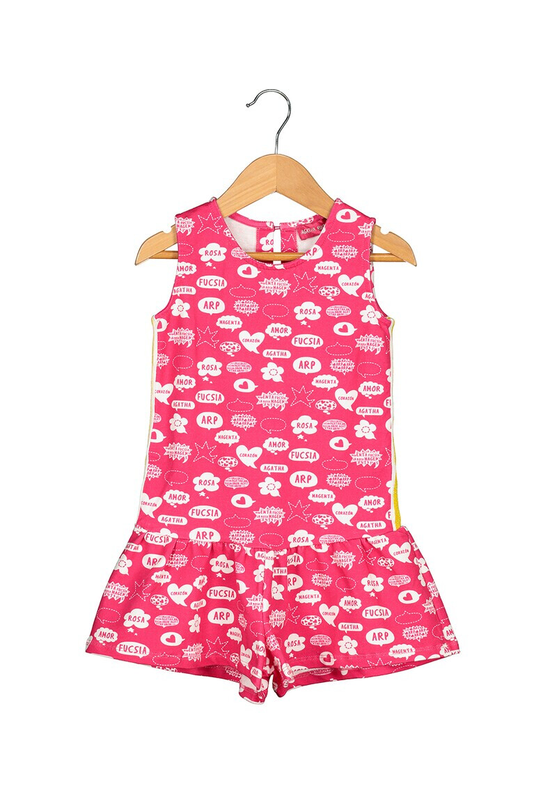 Agatha Ruiz de la Prada Salopeta scurta cu model text Bubbles - Pled.ro