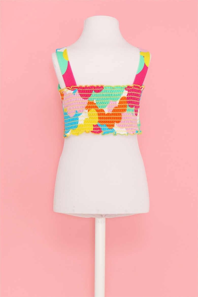 Agatha Ruiz de la Prada Top crop de bumbac cu model abstract - Pled.ro