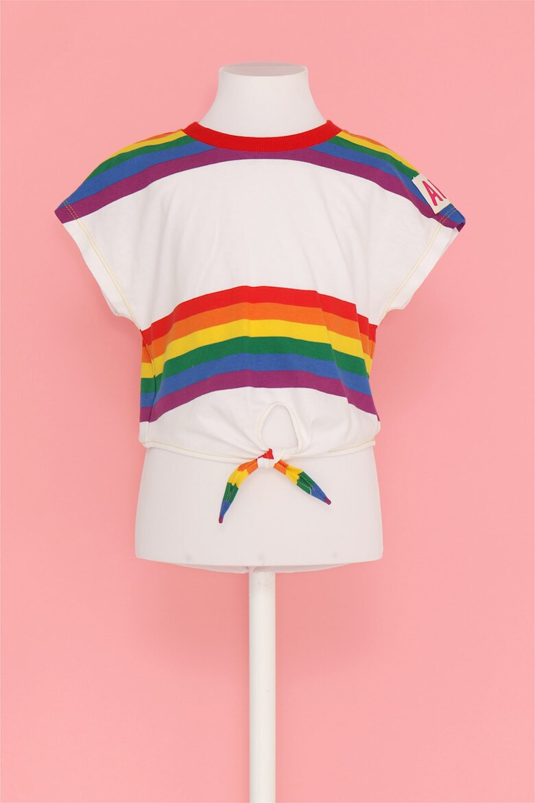 Agatha Ruiz de la Prada Tricou cu dungi si prindere cu cordon in fata - Pled.ro