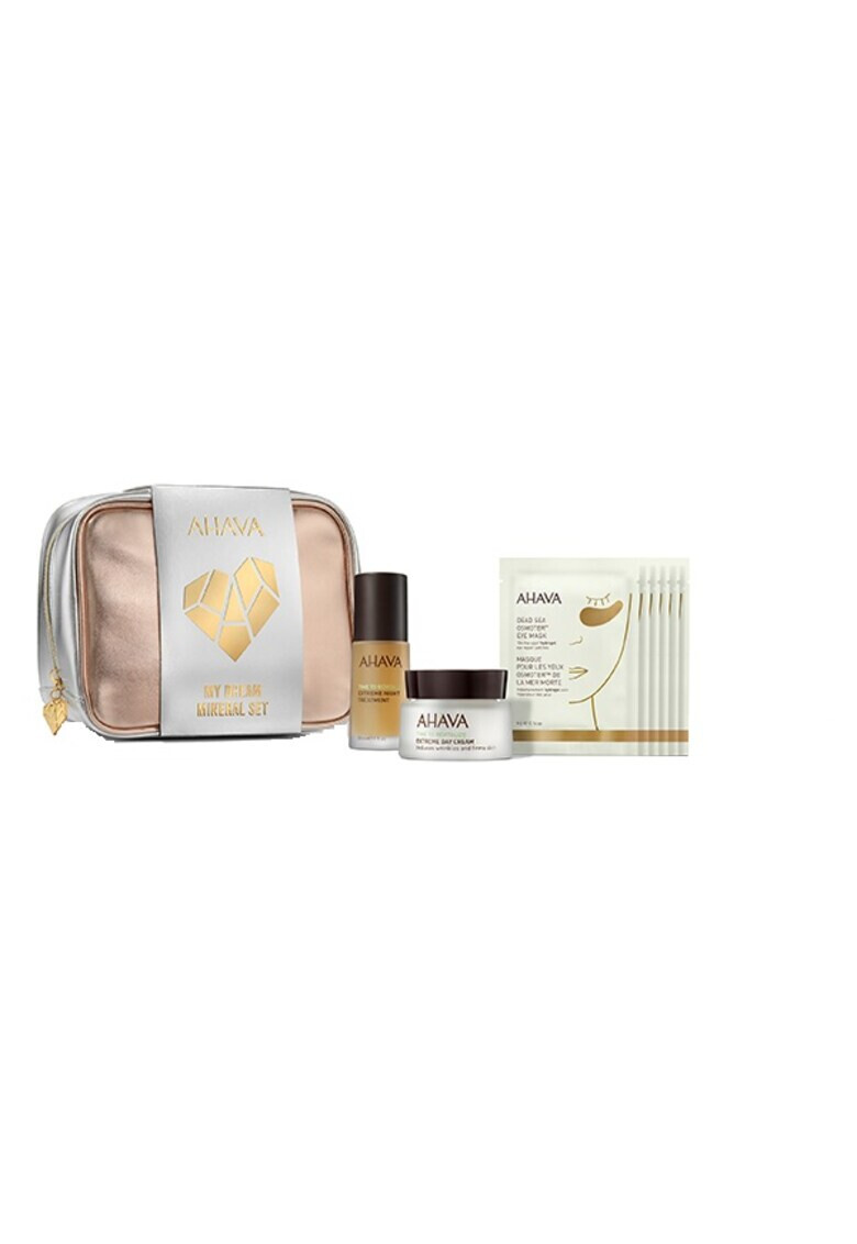 AHAVA Set cadou My Dream Mineral: Tratament antirid pentru noapte 30 ml + Crema de zi antirid 50 ml + Masca antirid pentru zona ochilor 6 bucati - Pled.ro