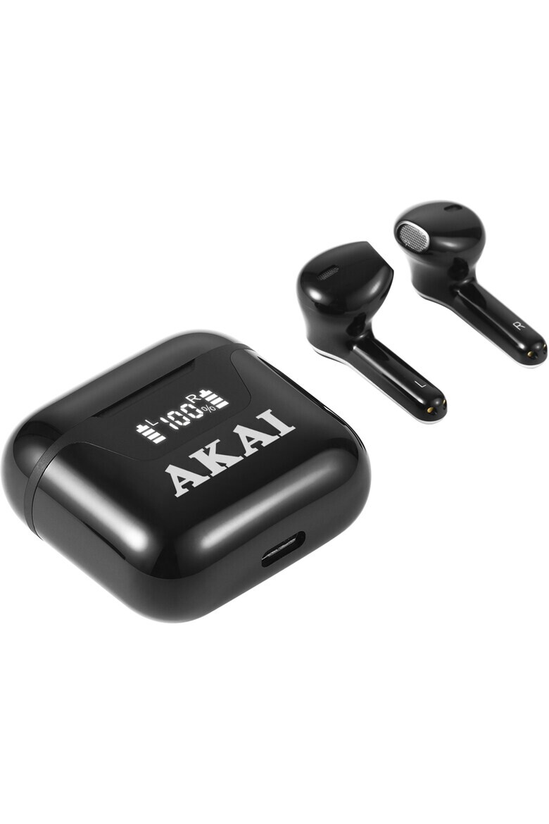 AKAI Casti audio BTJ-101 true wireless Bluetooth 5.0 negru - Pled.ro