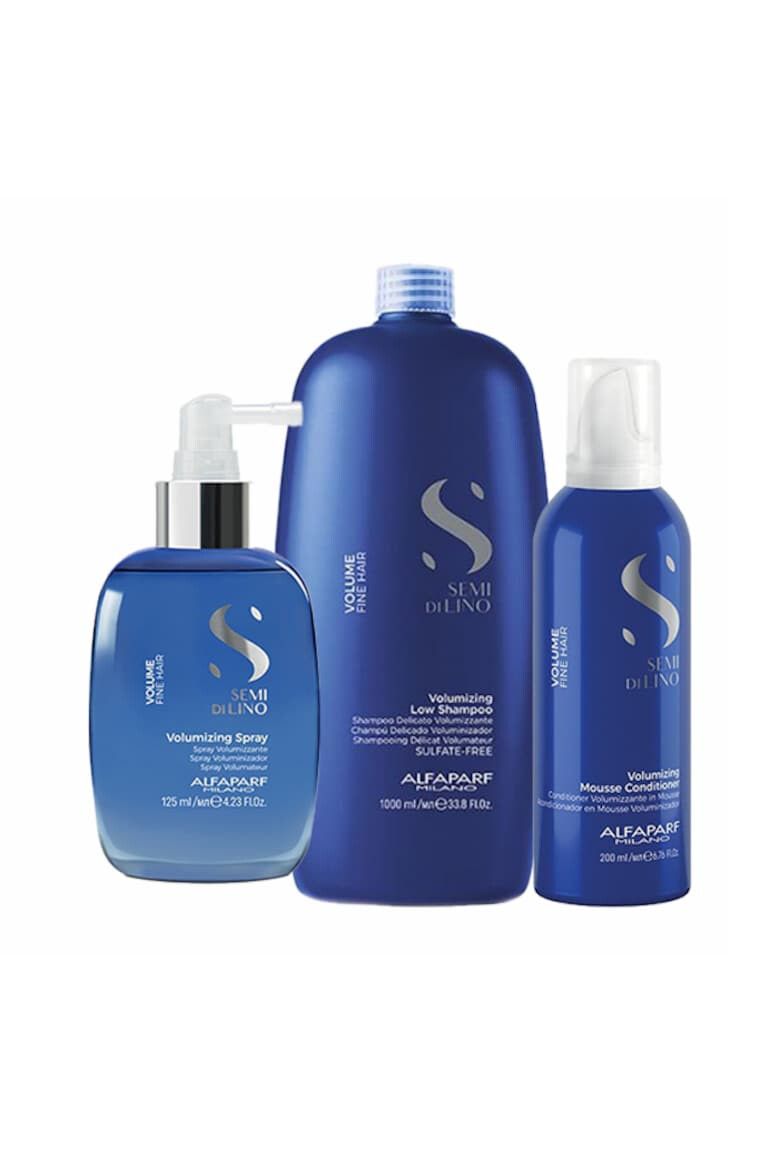 Alfaparf Milano Set pentru par cu volum Volume Magnifying Sampon 1000 ml Balsam spuma 200 ml Spray 125 ml - Pled.ro