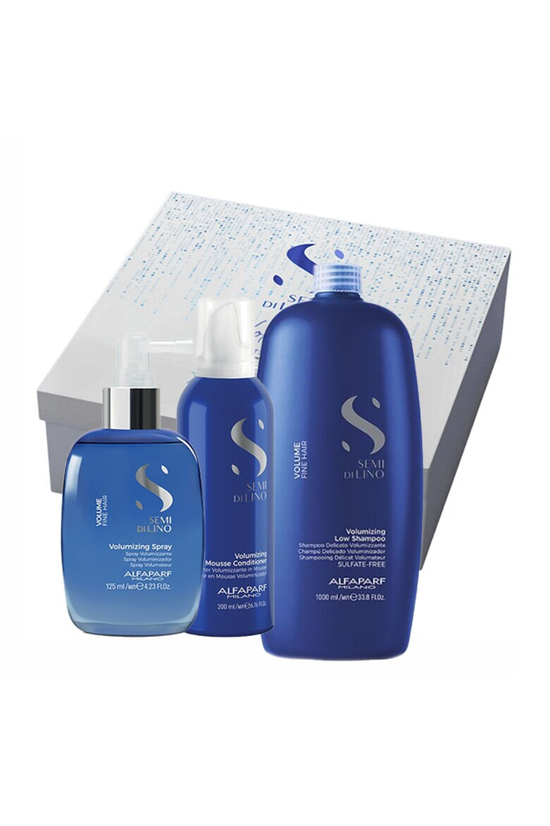 Alfaparf Milano Set pentru par cu volum Volume Magnifying Sampon 1000 ml Balsam spuma 200 ml Spray 125 ml - Pled.ro