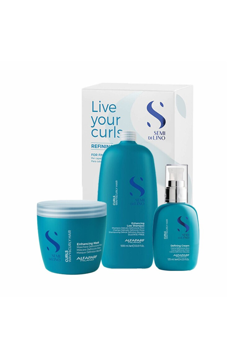 Alfaparf Milano Set pentru par ondulat Curls Sampon 1000 ml Masca 500 ml Spray 125 ml - Pled.ro