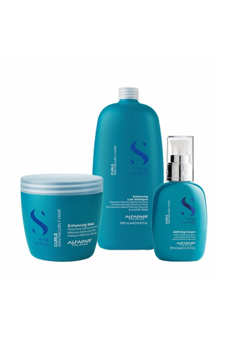 Alfaparf Milano Set pentru par ondulat Curls Sampon 1000 ml Masca 500 ml Spray 125 ml - Pled.ro