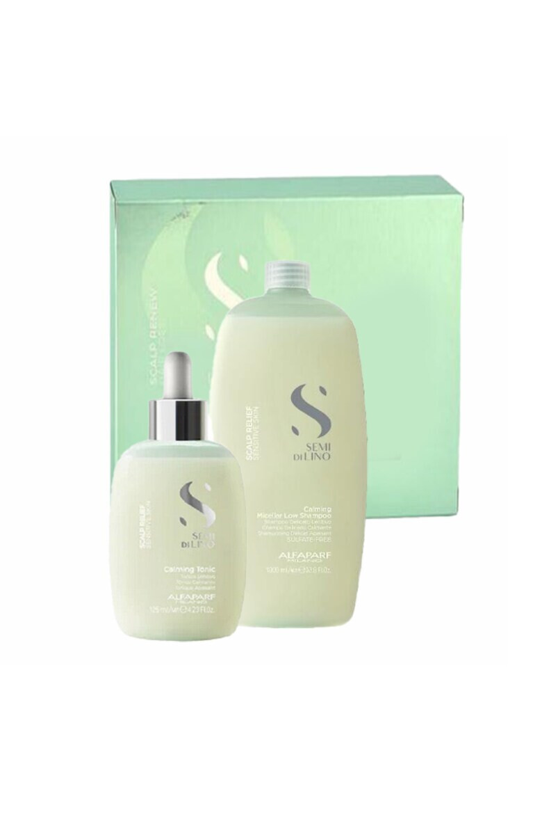 Alfaparf Milano Set pentru scalp sensibil Calming Sampon 1000 ml Tonic 125 ml - Pled.ro