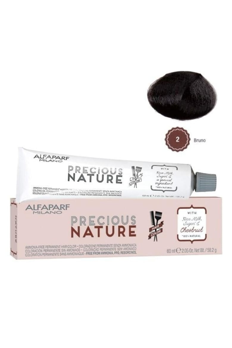 Alfaparf Milano Vopsea Permanenta fara amoniac Precious Nature 1 Nero Femei 60 ml - Pled.ro