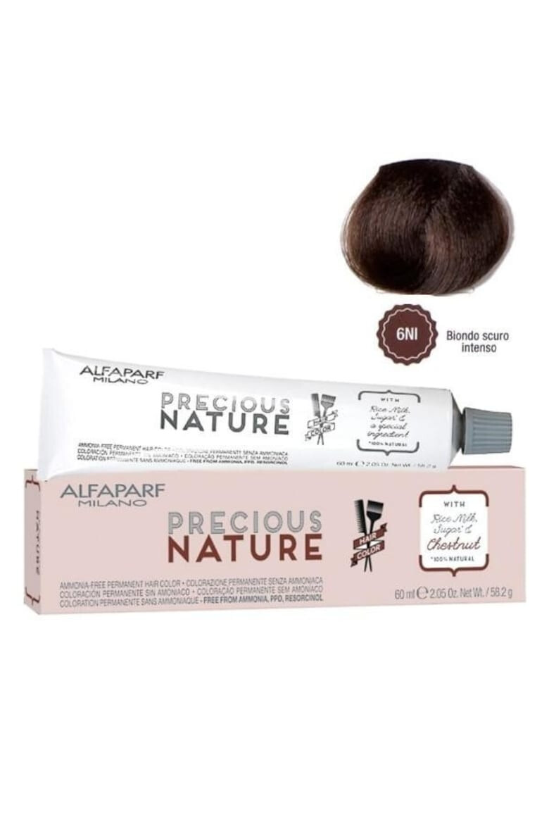 Alfaparf Milano Vopsea Permanenta fara amoniac Precious Nature 5.32 Castano Chiaro Dorato Irise Femei 60 ml - Pled.ro