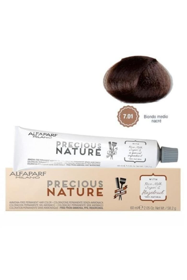 Alfaparf Milano Vopsea Permanenta fara amoniac Precious Nature 8 NI Biondo Chiaro Intenso Femei 60 ml - Pled.ro