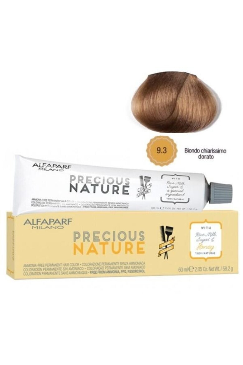 Alfaparf Milano Vopsea Permanenta fara amoniac Precious Nature 9.21 Biondo Chiarissimo Irise Cenere Femei 60 ml - Pled.ro