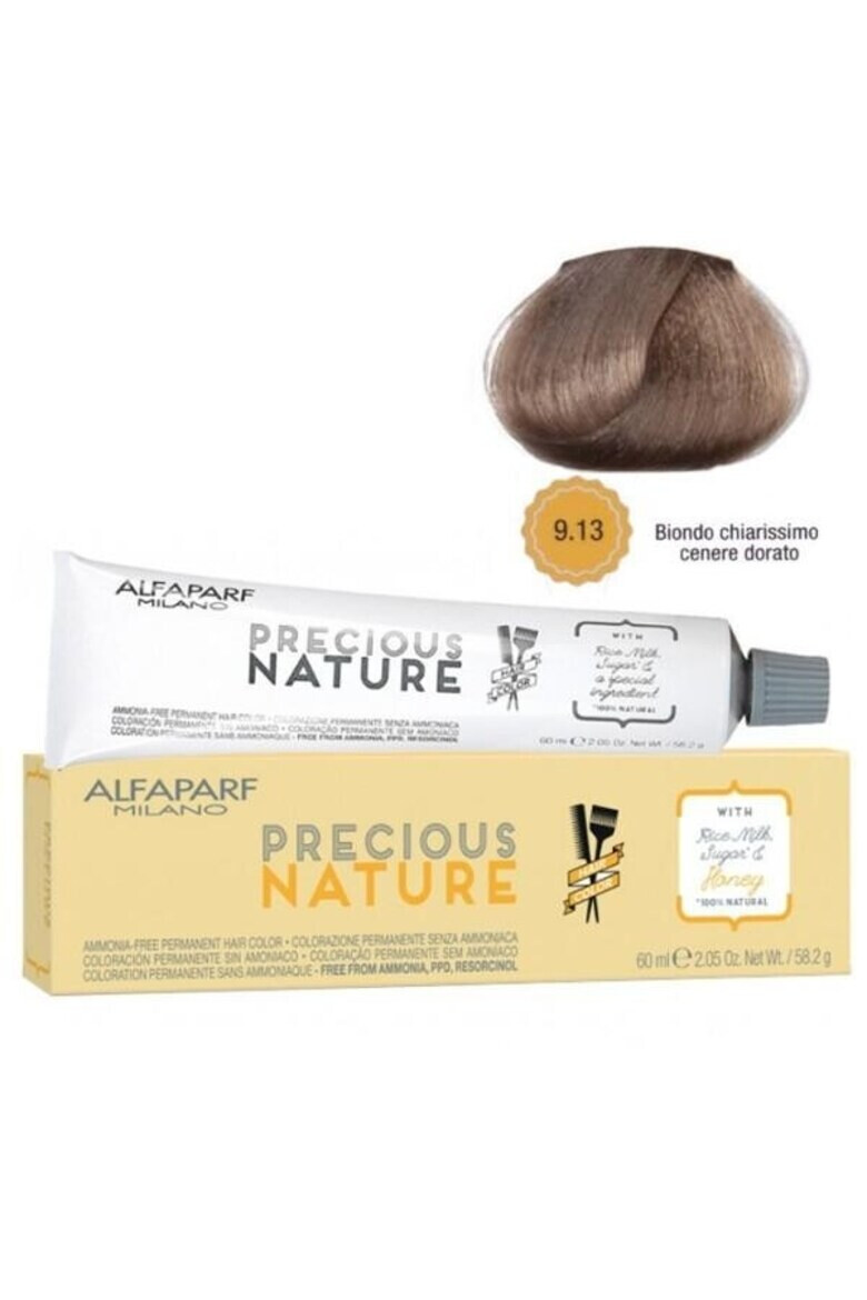 Alfaparf Milano Vopsea Permanenta fara amoniac Precious Nature 9.21 Biondo Chiarissimo Irise Cenere Femei 60 ml - Pled.ro