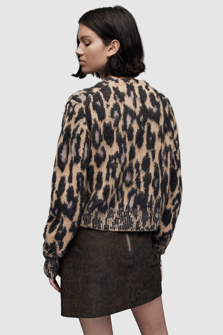 AllSaints Cardigan din amestec de lana cu animal print Leanne - Pled.ro