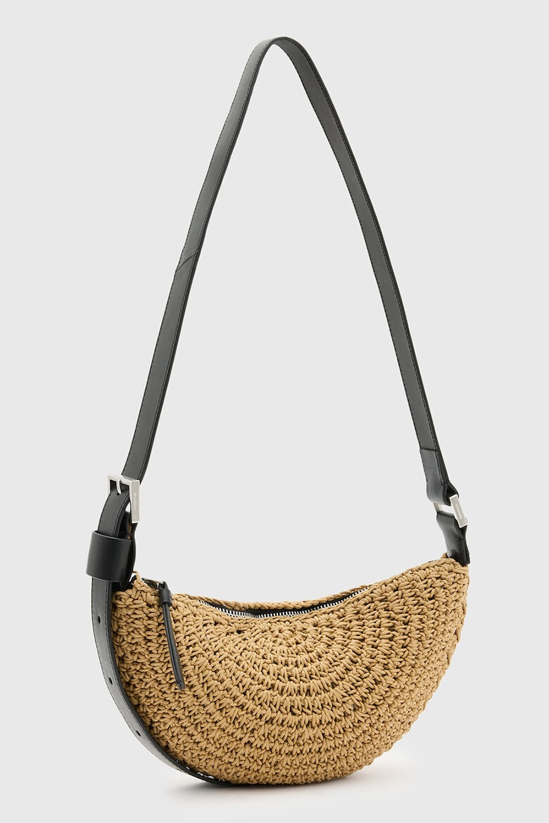 AllSaints Geanta crossbody impletita Half-Moon - Pled.ro