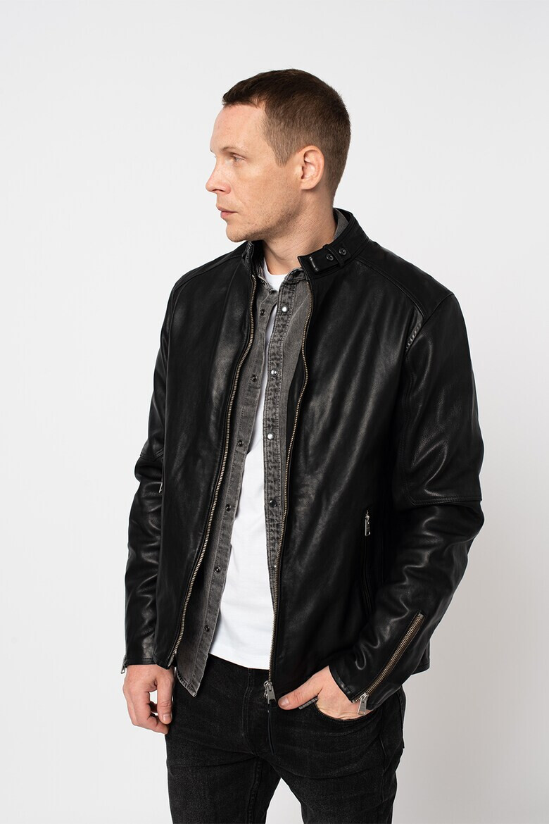 AllSaints Jacheta biker de piele Cora - Pled.ro