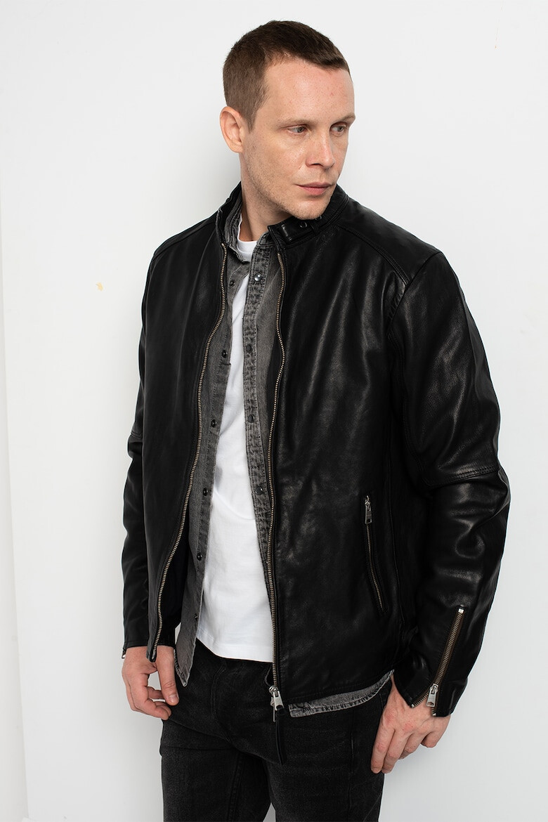 AllSaints Jacheta biker de piele Cora - Pled.ro