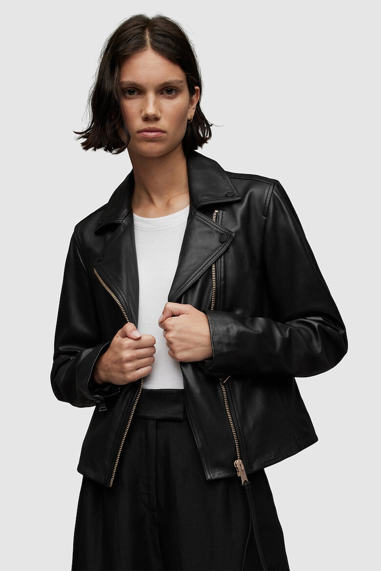 AllSaints Jaheta biker de piele Vela - Pled.ro