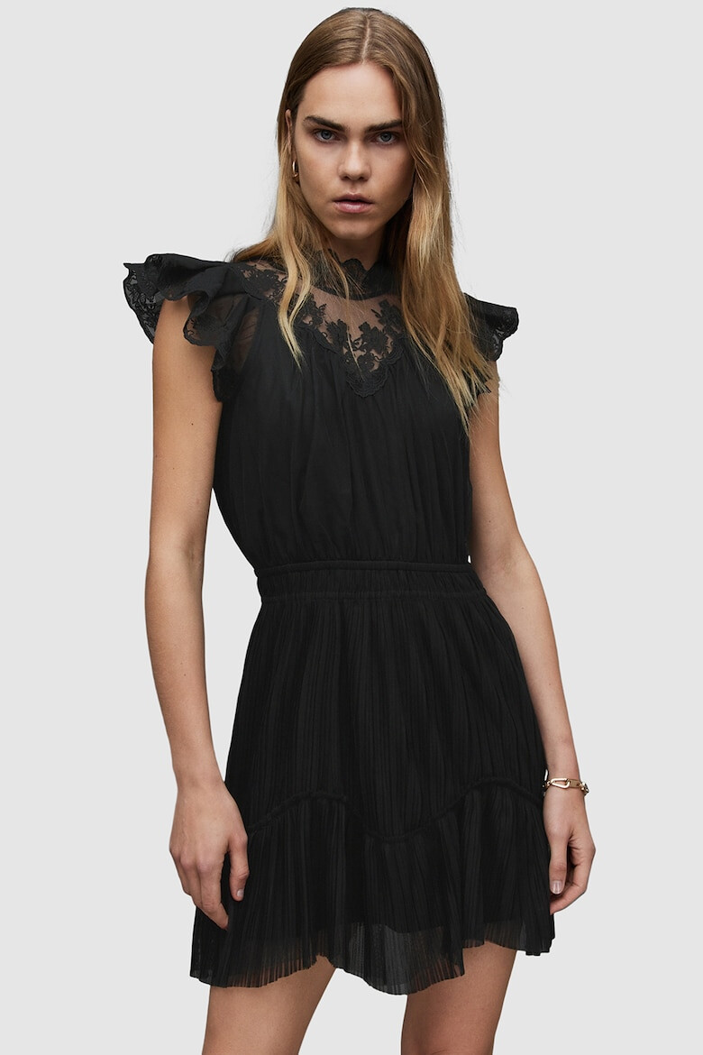 AllSaints Rochie cu insertii de dantela Azura - Pled.ro