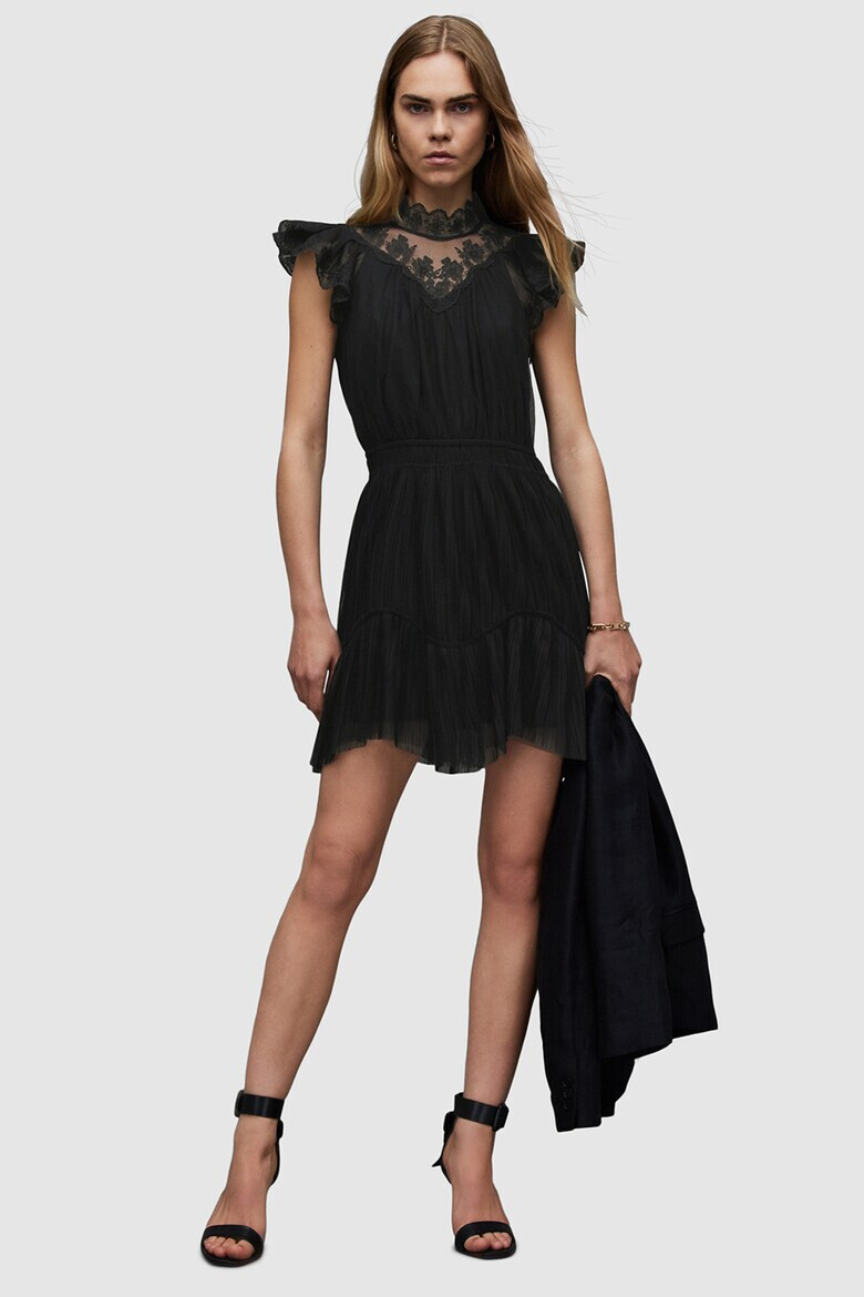 AllSaints Rochie cu insertii de dantela Azura - Pled.ro