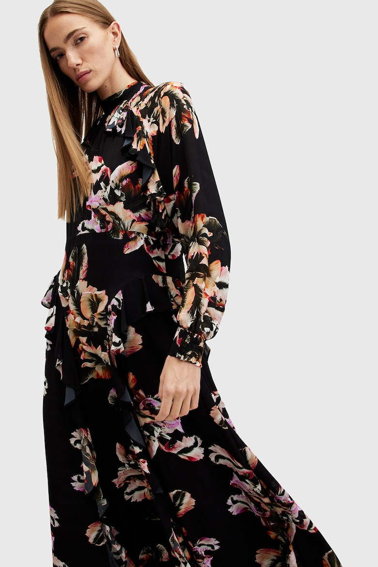 AllSaints Rochie lunga cu imprimeu floral Jessica - Pled.ro