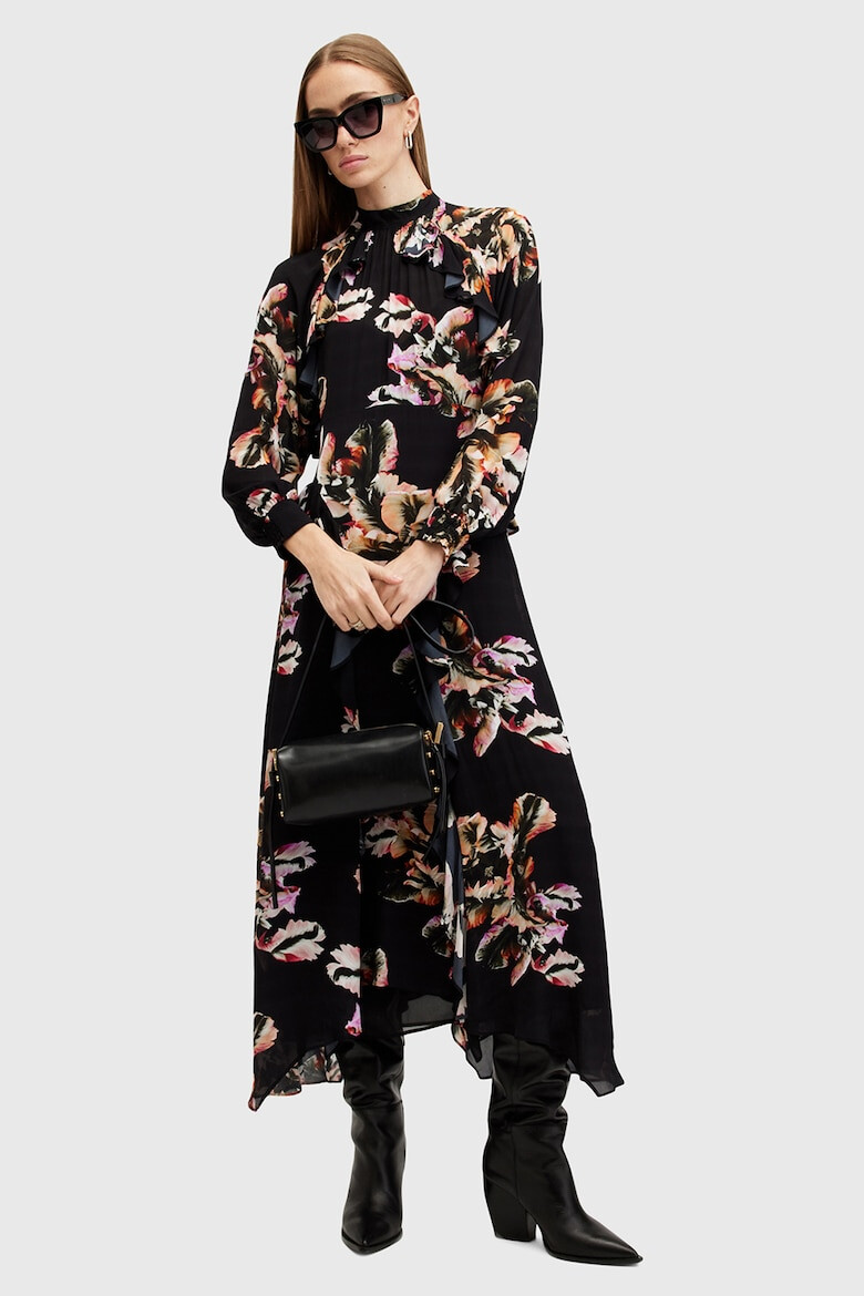 AllSaints Rochie lunga cu imprimeu floral Jessica - Pled.ro