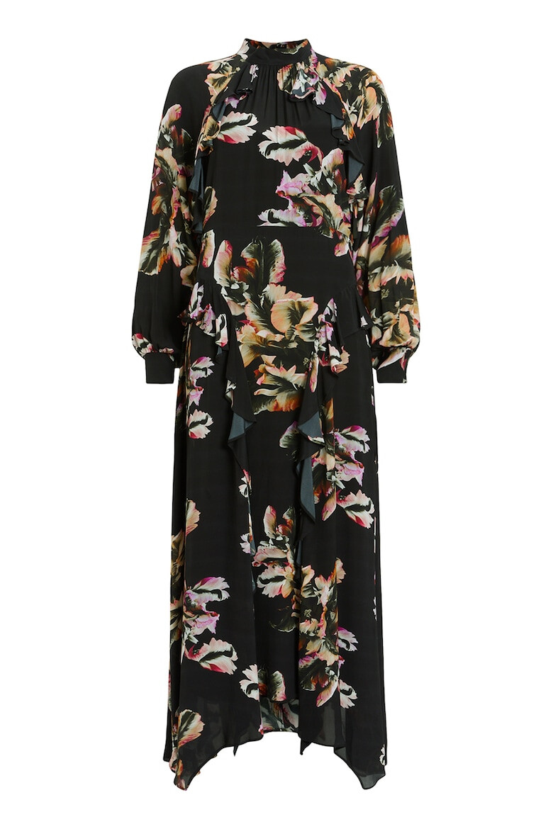 AllSaints Rochie lunga cu imprimeu floral Jessica - Pled.ro