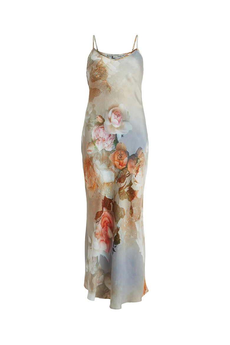 AllSaints Rochie maxi cu croiala pe bie si model floral - Pled.ro