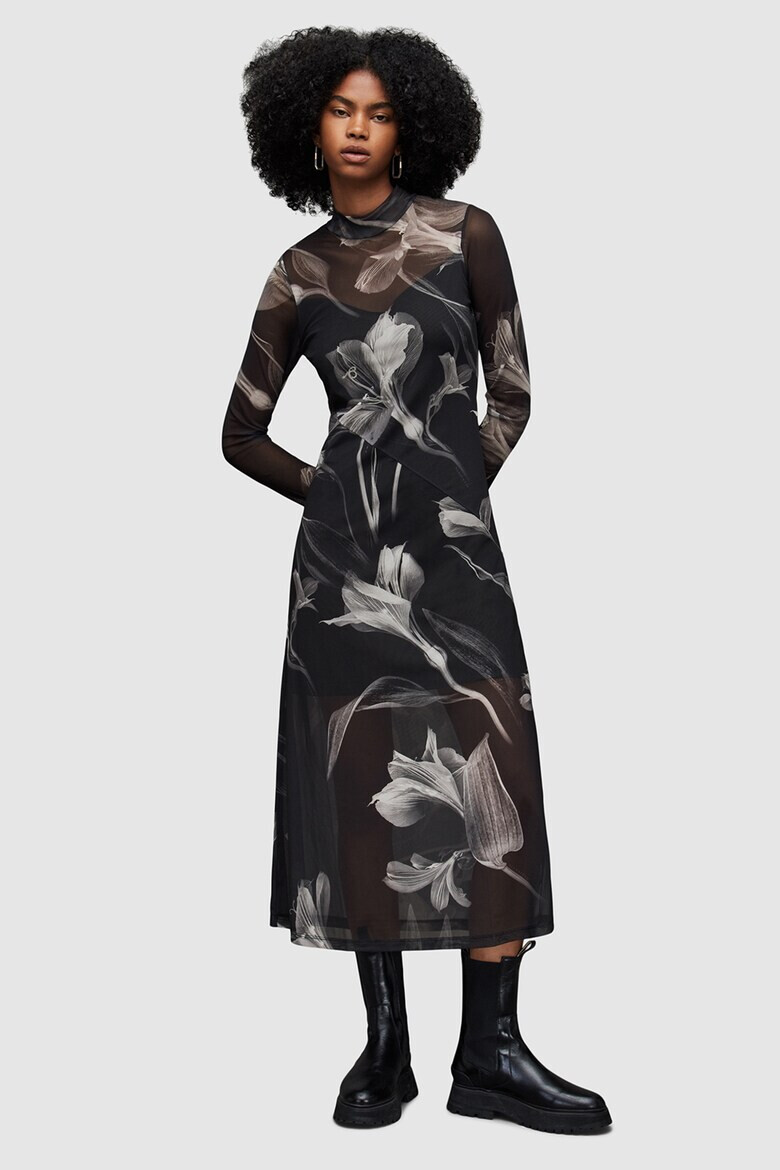 AllSaints Rochie maxi cu model floral Hanna - Pled.ro