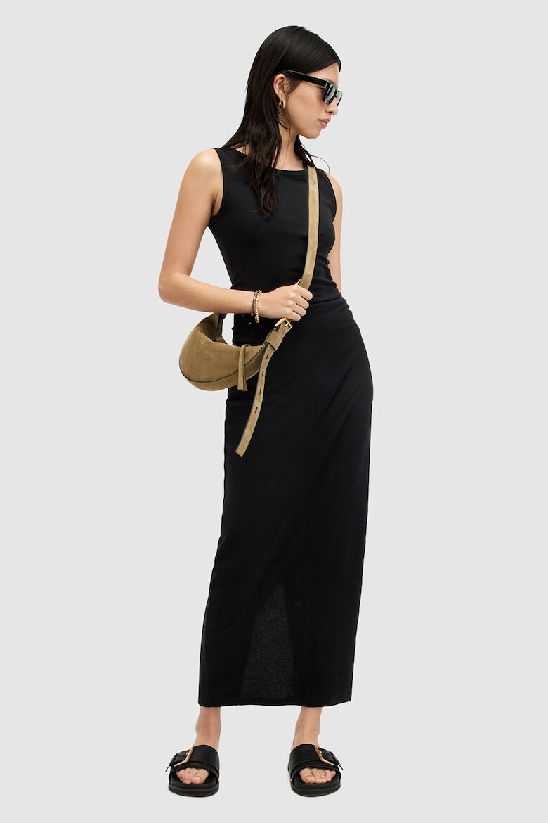 AllSaints Rochie maxi slim fit din amestec de bumbac organic Katarina - Pled.ro