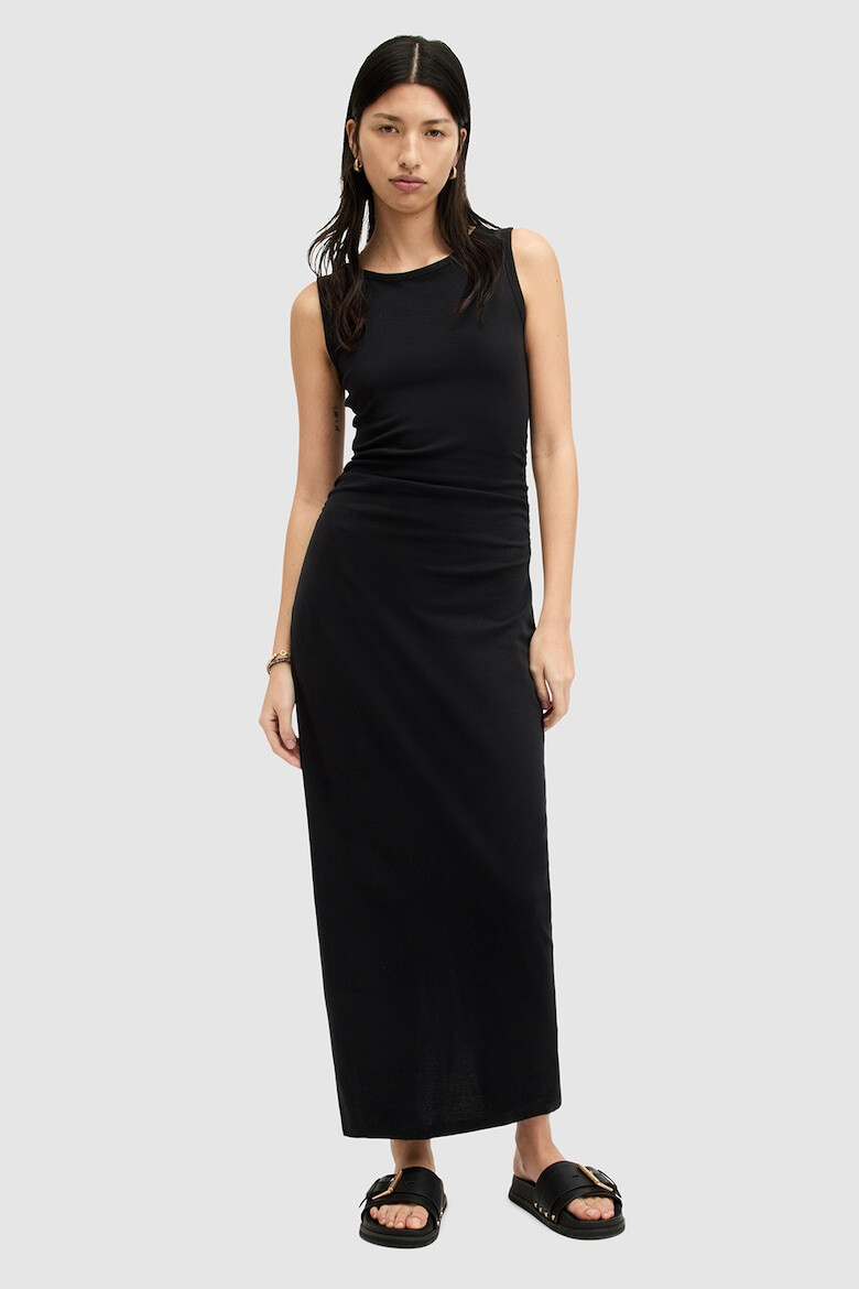 AllSaints Rochie maxi slim fit din amestec de bumbac organic Katarina - Pled.ro