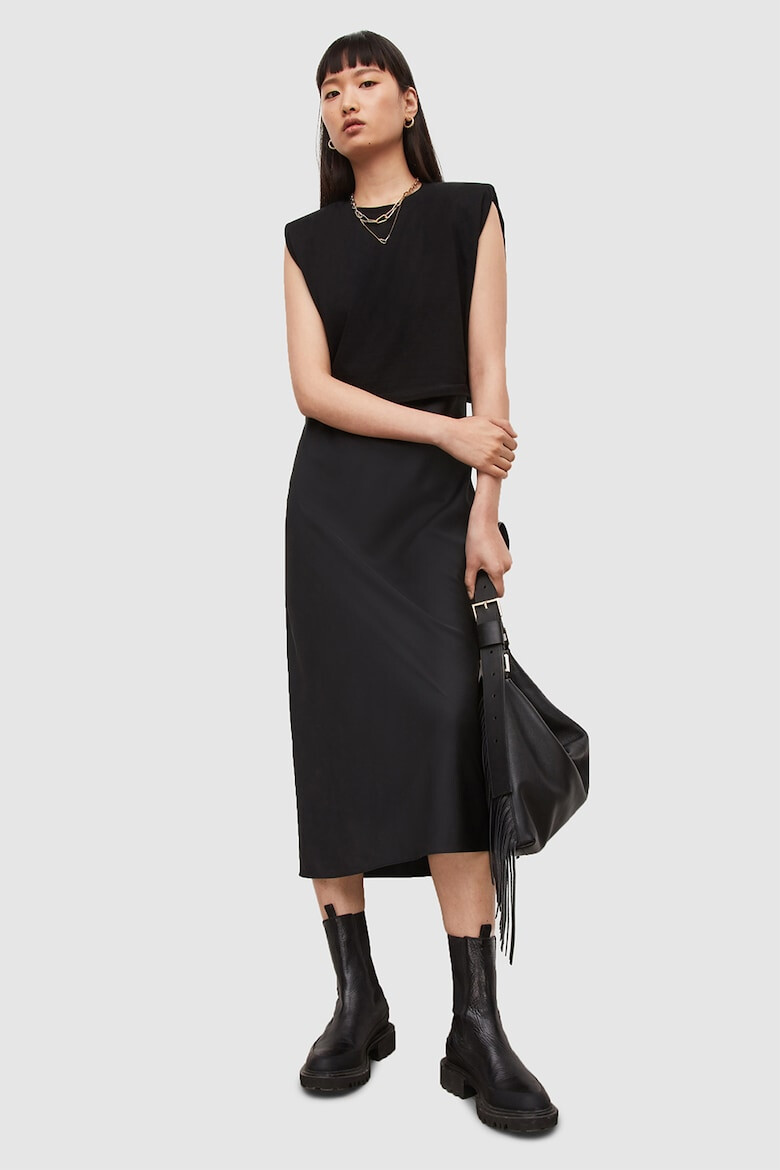 AllSaints Rochie midi cu decolteu in V - Pled.ro