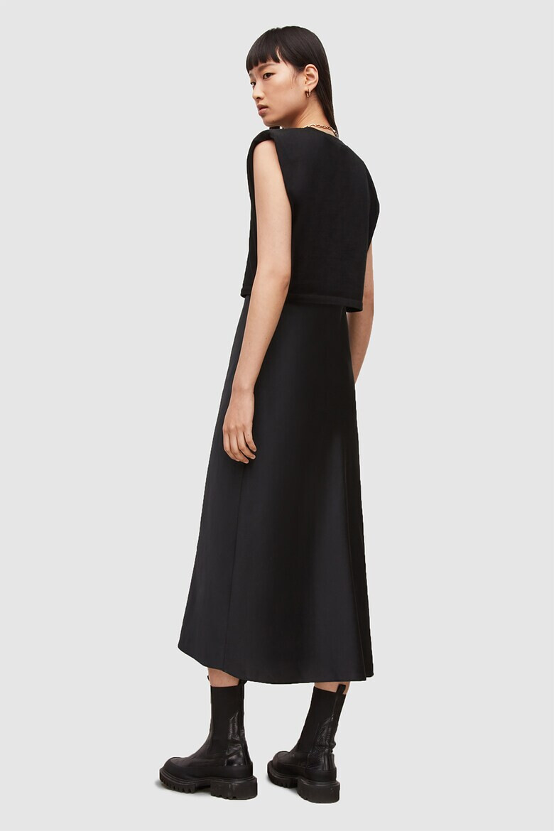 AllSaints Rochie midi cu decolteu in V - Pled.ro