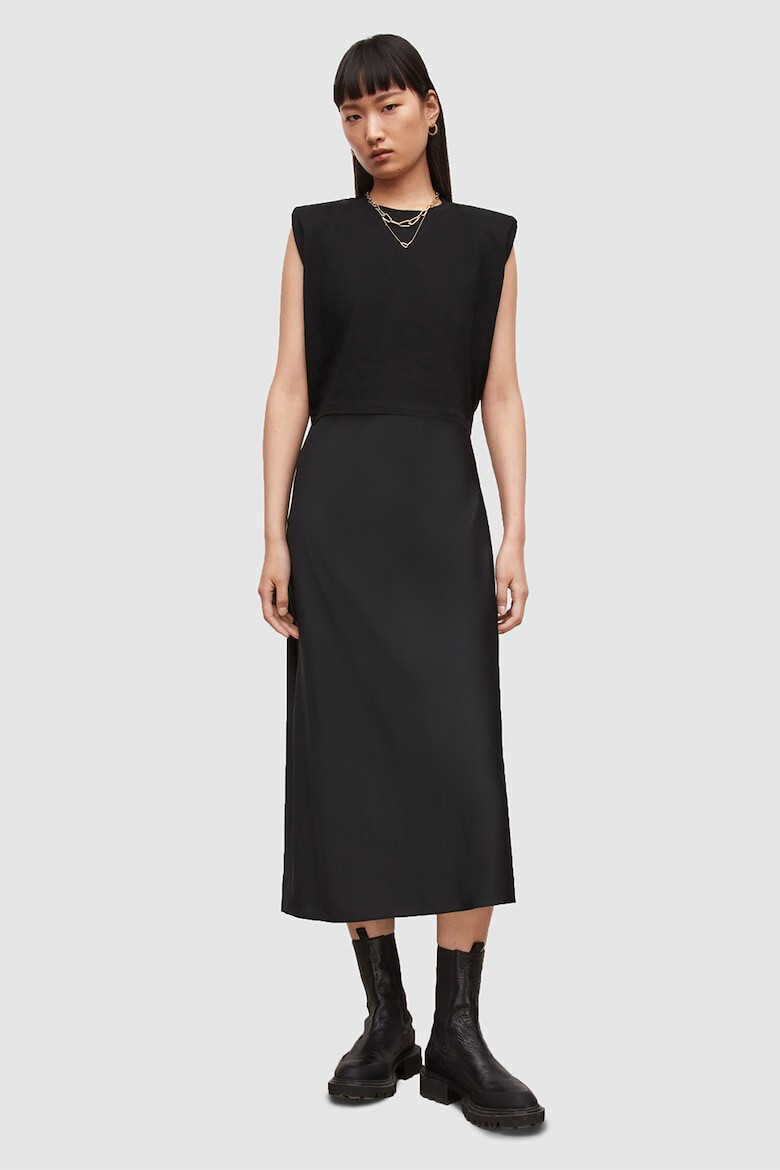 AllSaints Rochie midi cu decolteu in V - Pled.ro