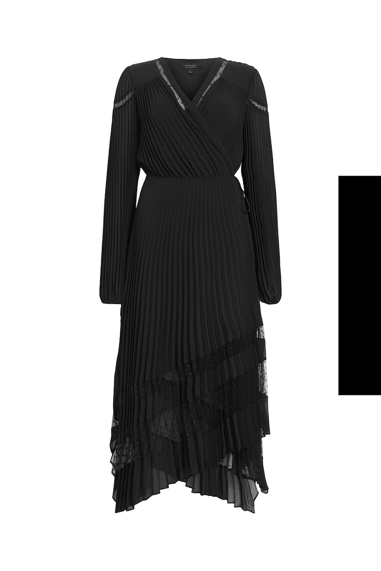 AllSaints Rochie midi cu decolteu in V Sabrina - Pled.ro